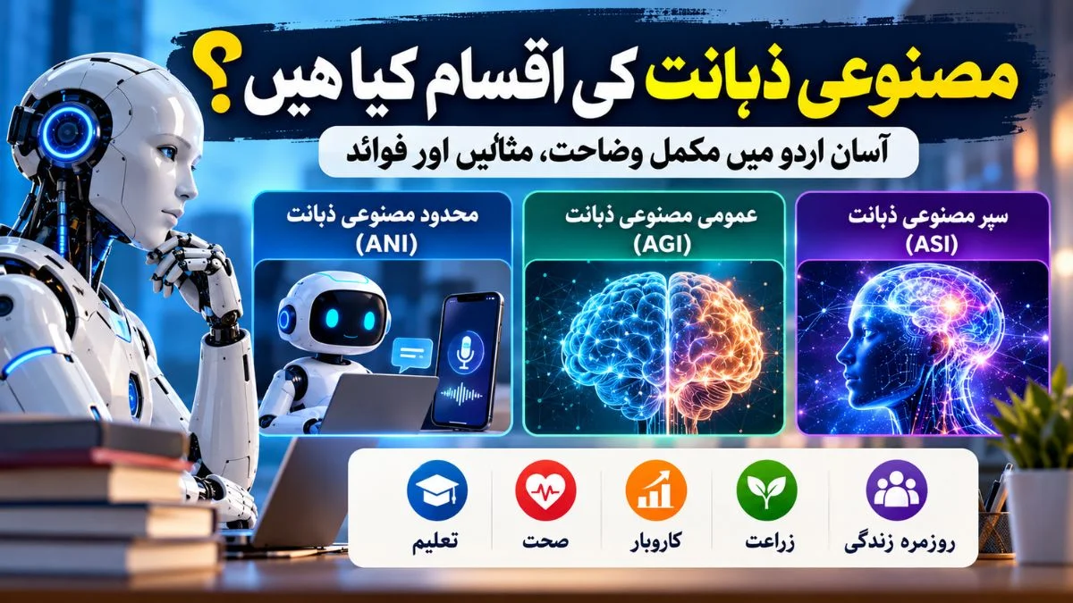 مصنوعی ذہانت کی اقسام کیا ہیں؟
